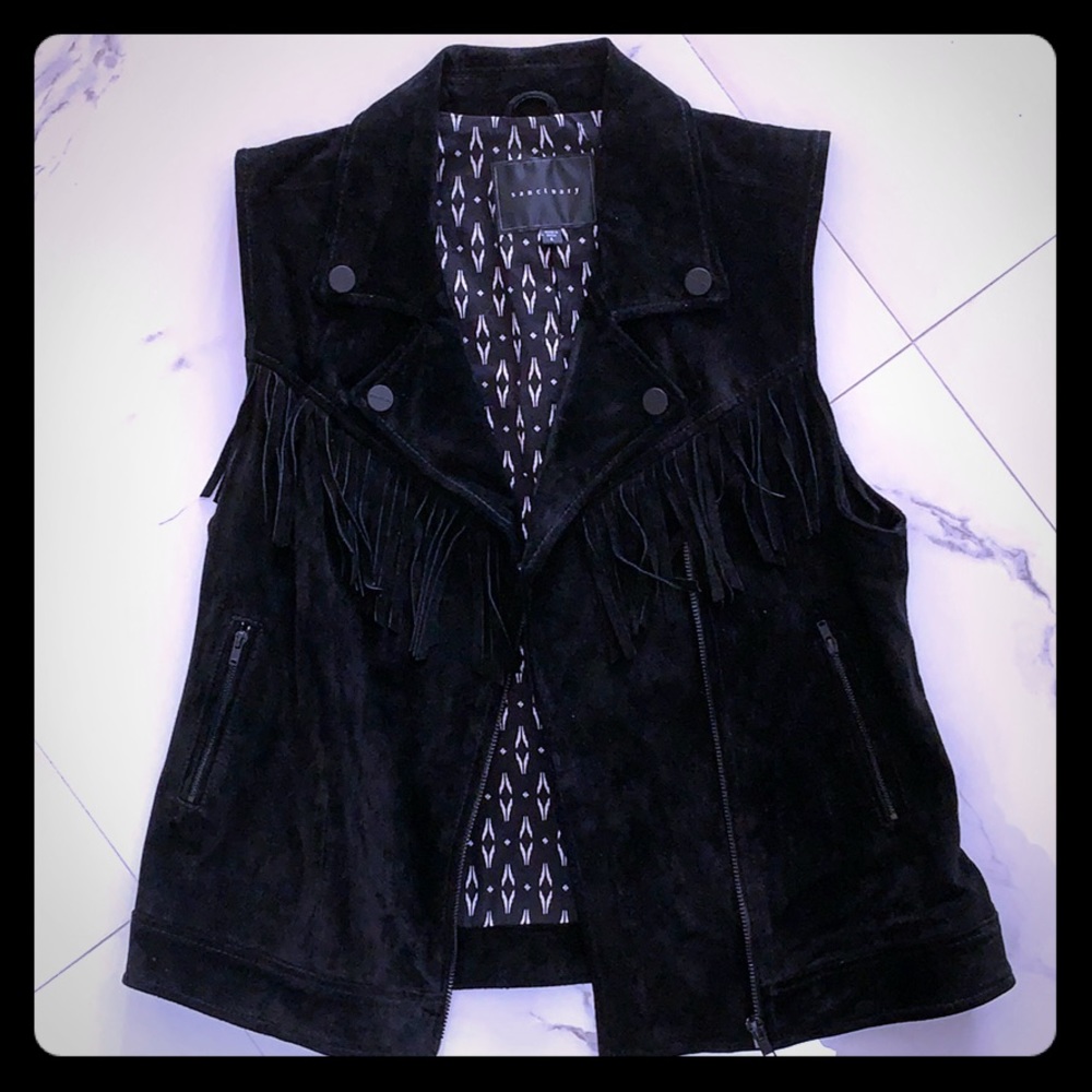 NWOT. Sanctuary ‘Suede It’ Moto Suede Frin…